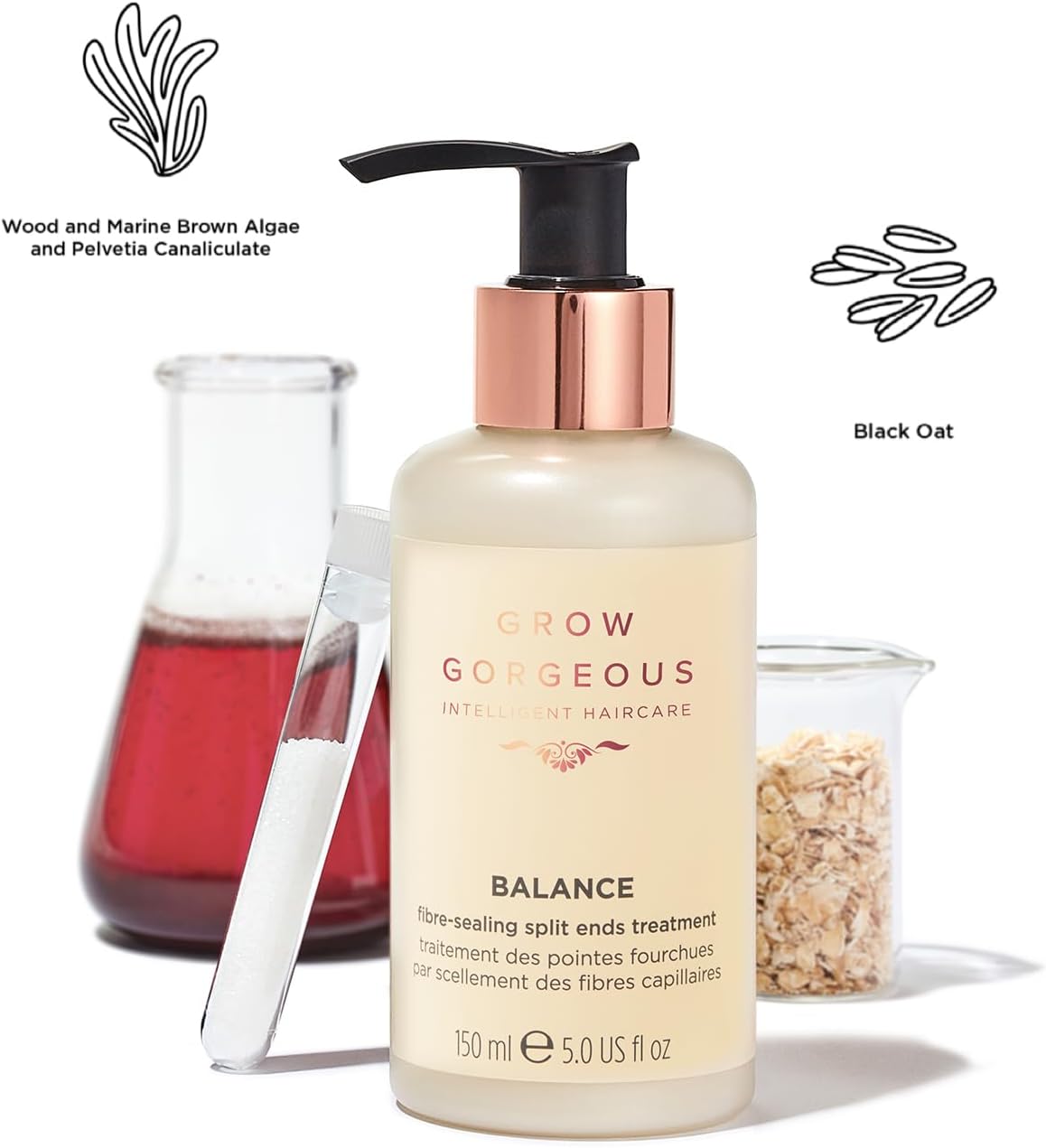 GROW GORGEOUS Balance Fibre-Sealing Split Ends Treatment 150ml