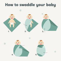 CuddleBug Muslin Squares Baby Swaddle Blankets - Spots n' Stripes (4-Pack)