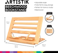 ARTISTIK Beechwood Table Top Easel Box with Built-in Storage Drawer