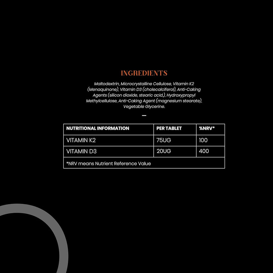 Tom Oliver Nutrition Vitamin D+K2 (60 Capsules)