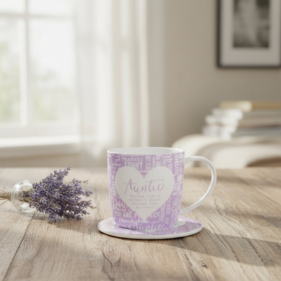 Said with sentiment - Auntie Mug & Coaster Set