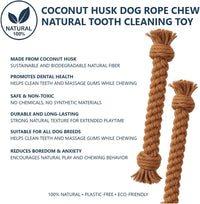 Coffee Wood Dog Chew Triple Pack with Coco Husk Rope Toy - Medium Dog