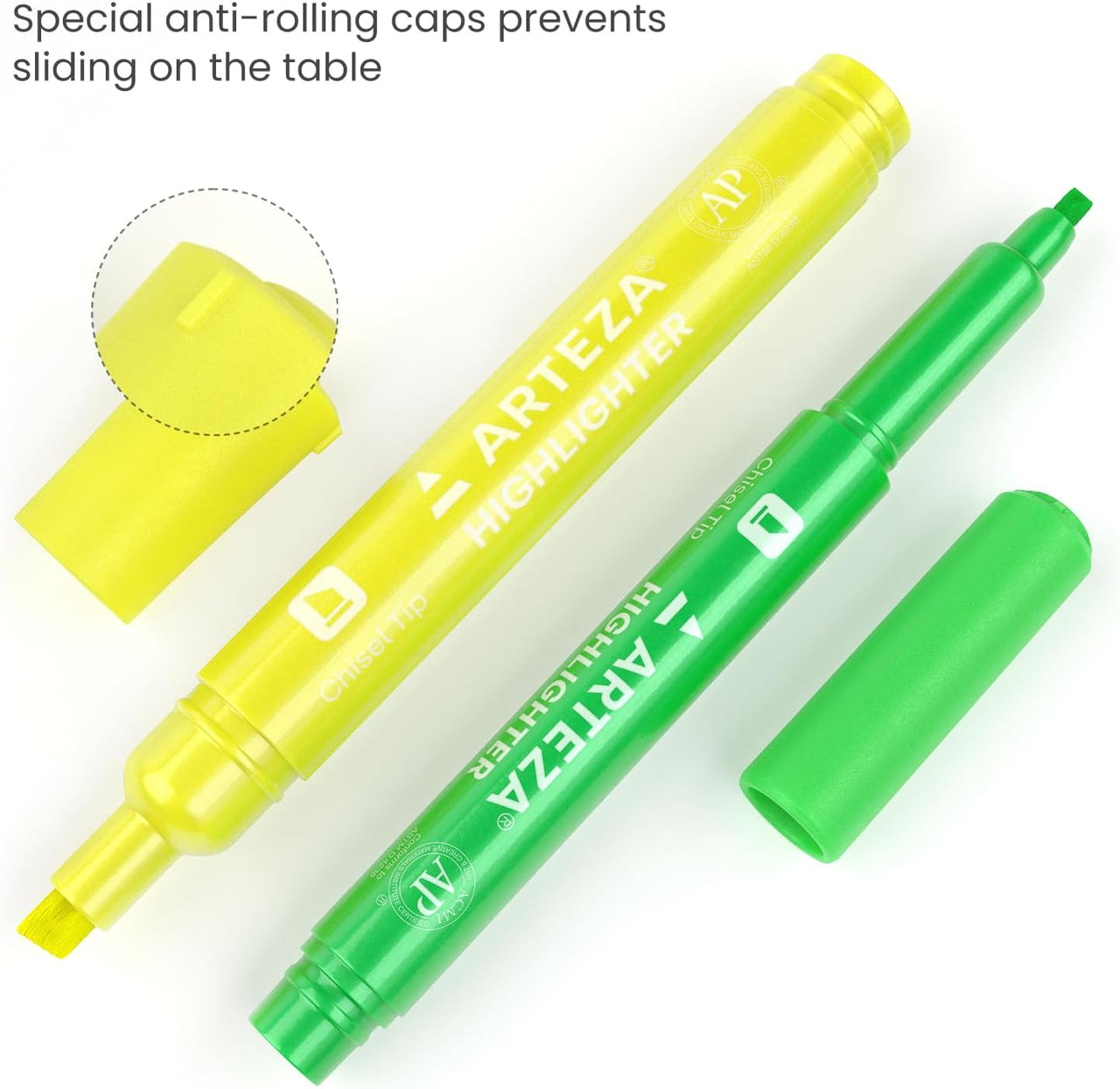 ARTEZA Coloured Highlighter Neon Pens - Set of 60