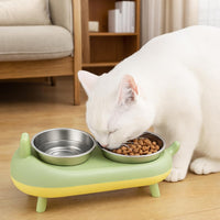 15° Elevated Cat Food Bowls For Cats & Small Dogs - Purple