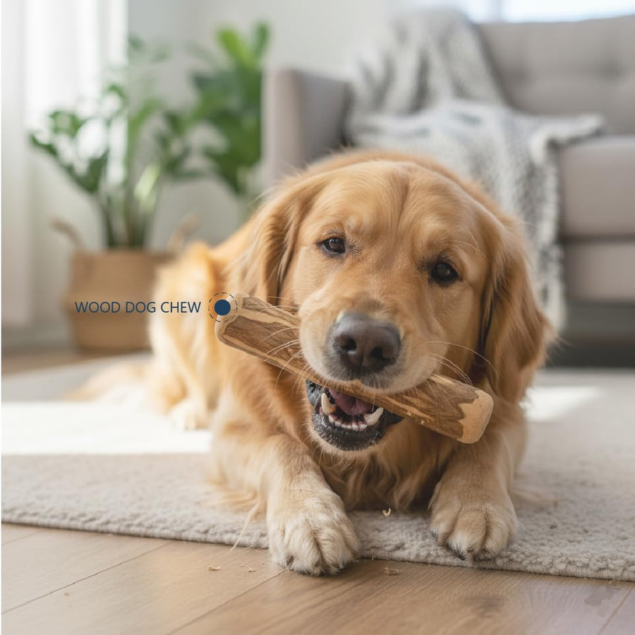 Coffee Wood Dog Chew Triple Pack with Coco Husk Rope Toy - Medium Dog