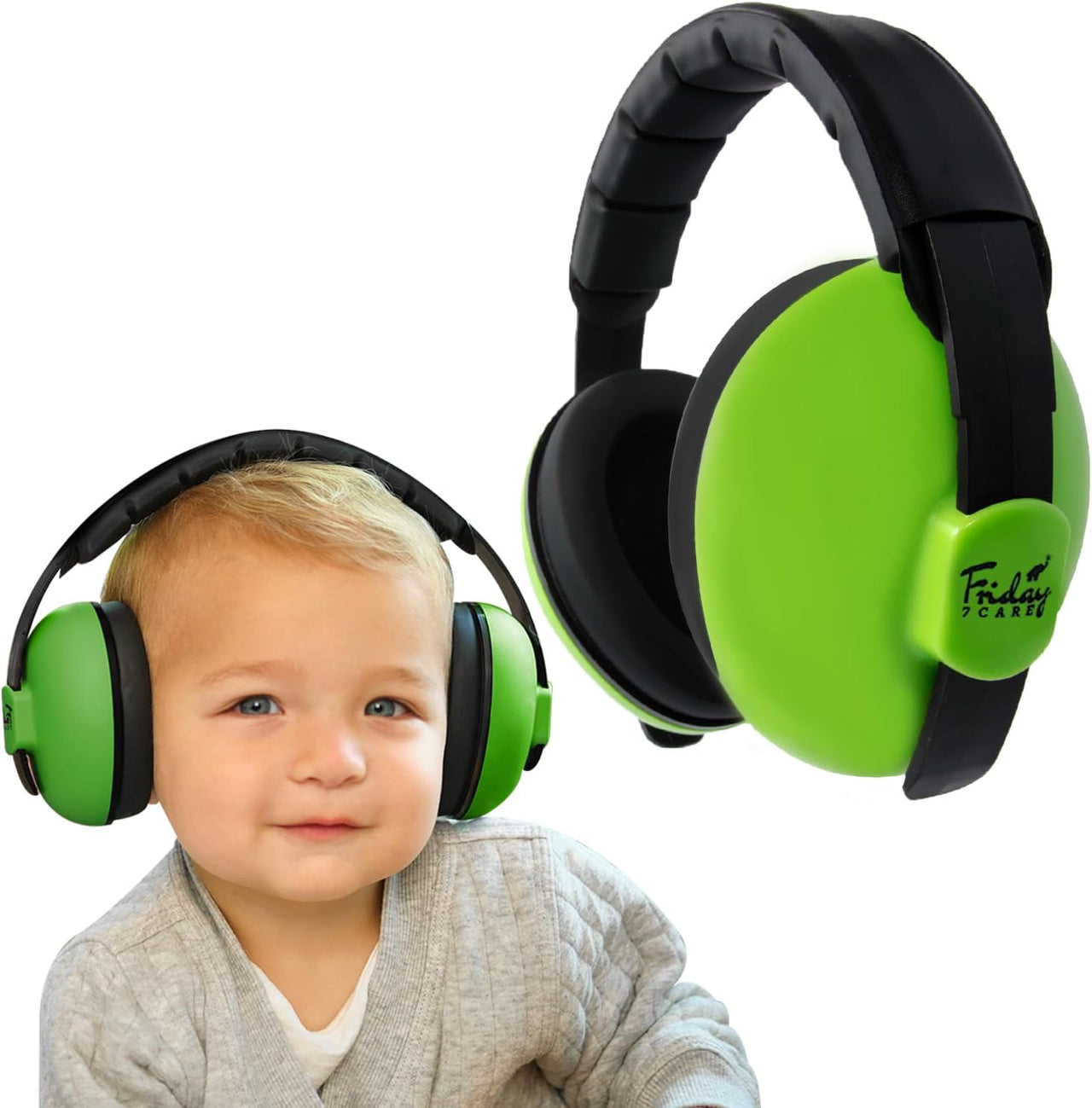 Friday 7Care Ear Protection Noise Cancelling Headphones (0-24 Months) - Green