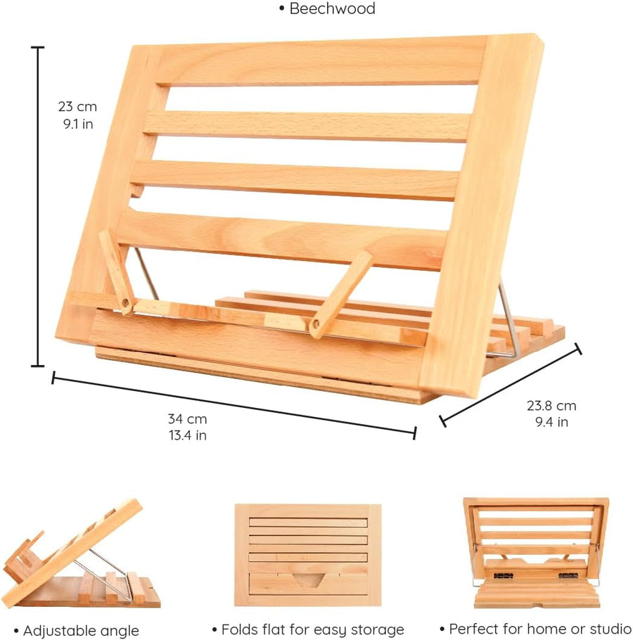 ARTISTIK Beechwood Table Top Easel Box with Built-in Storage Drawer