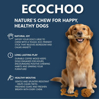 Coffee Wood Dog Chew Triple Pack with Coco Husk Rope Toy - Medium Dog