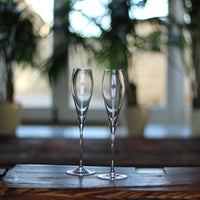 Lunar Oceans Crystal Champagne Flutes (Set of 2)