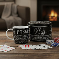Poker Mug & Tin - Black (2 Piece Set)