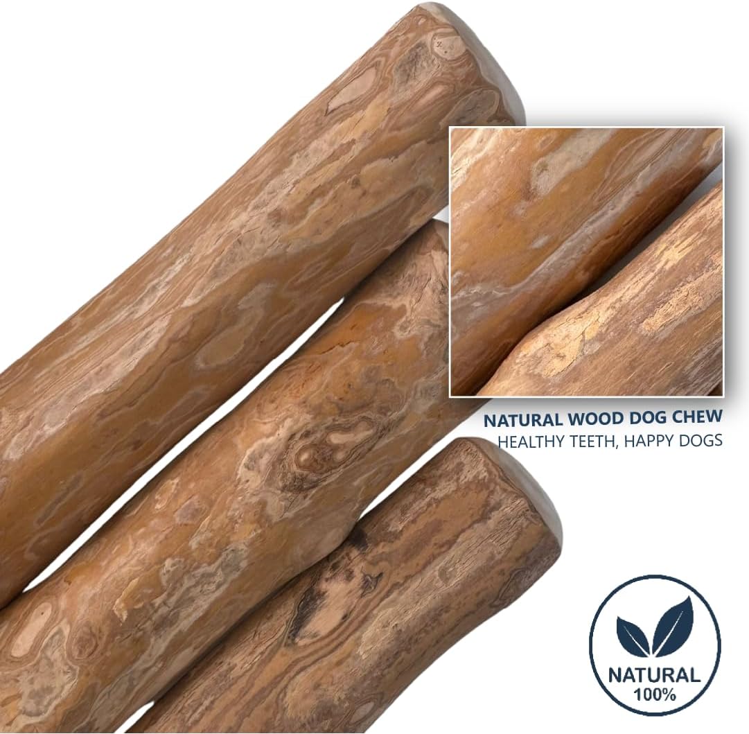 Coffee Wood Dog Chew Triple Pack with Coco Husk Rope Toy - Medium Dog