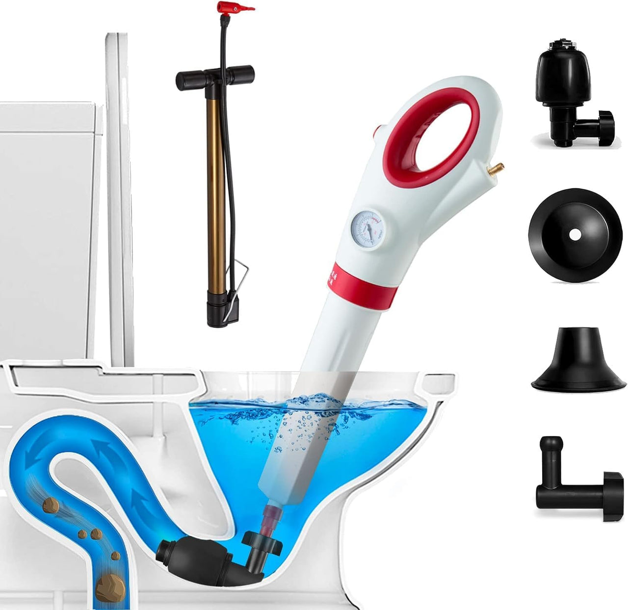 SUBMARINE Toilet Plunger, Toilet Auger, Unblocker