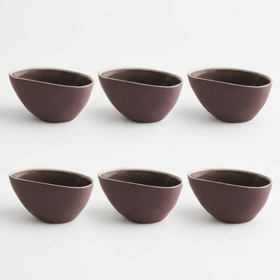 Fairmont & Main Small Dip Bowls - Vie Naturelle Aubergine (6 Pack)