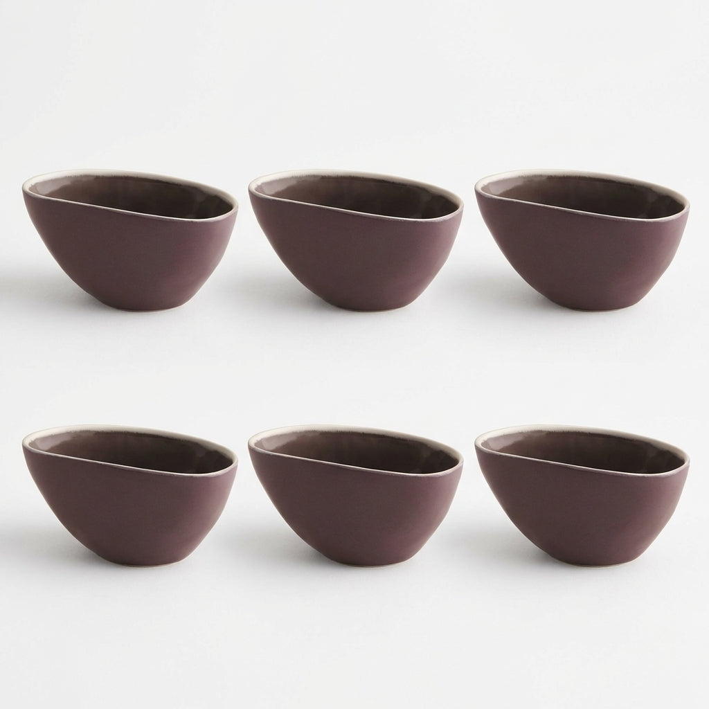 Fairmont & Main Small Dip Bowls - Vie Naturelle Aubergine (6 Pack)