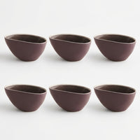 Fairmont & Main Small Dip Bowls - Vie Naturelle Aubergine (6 Pack)