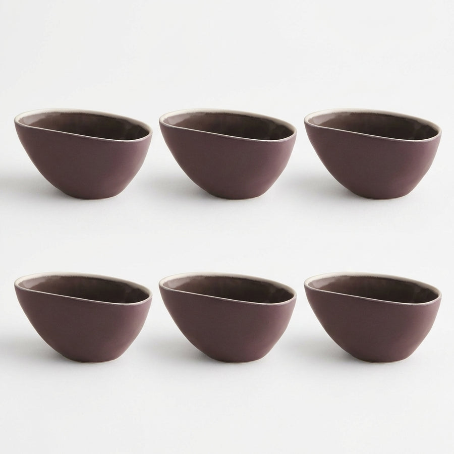 Fairmont & Main Small Dip Bowls - Vie Naturelle Aubergine (6 Pack)