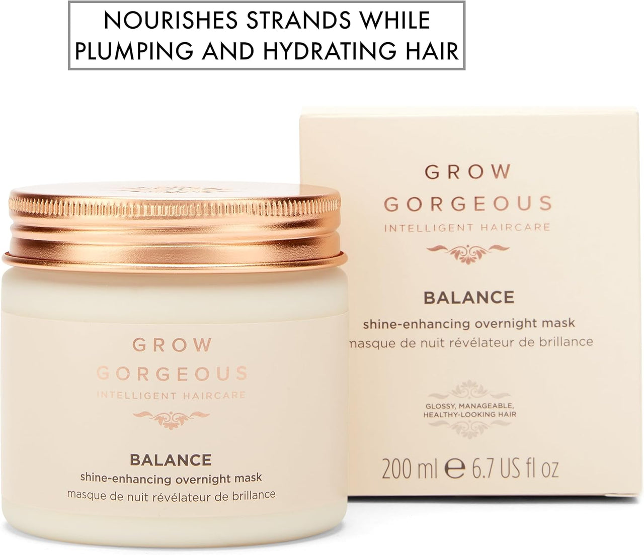 GROW GORGEOUS Balance Shine-Enhancing Overnight Mask - 200ml