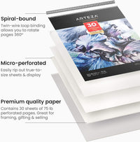 Thumbnail for Arteza Drawing Pad with Micro-Perforation - 2 Pack (46x61cm)