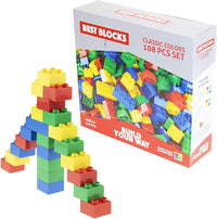 Thumbnail for Best Blocks Big Blocks Set - Classic Colours - 108 Pieces