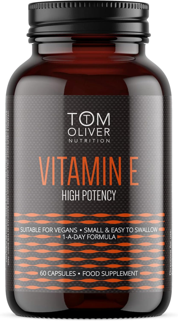 Tom Oliver Nutrition Vitamin E High Potency (60 Softgels)