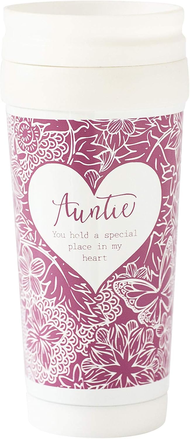Stainless Steel Travel Mug - Auntie (Pink)