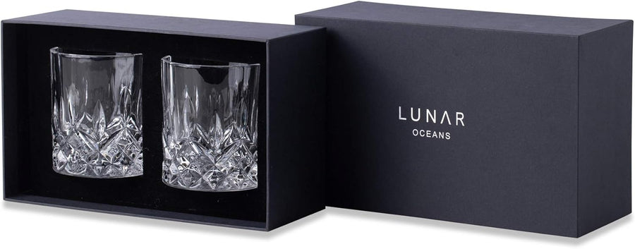 Lunar Oceans Crystal Whisky Glasses (Set of 2)