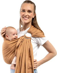 Boba Ring Sling Baby Carrier - Linen Rye, Newborn to Toddler