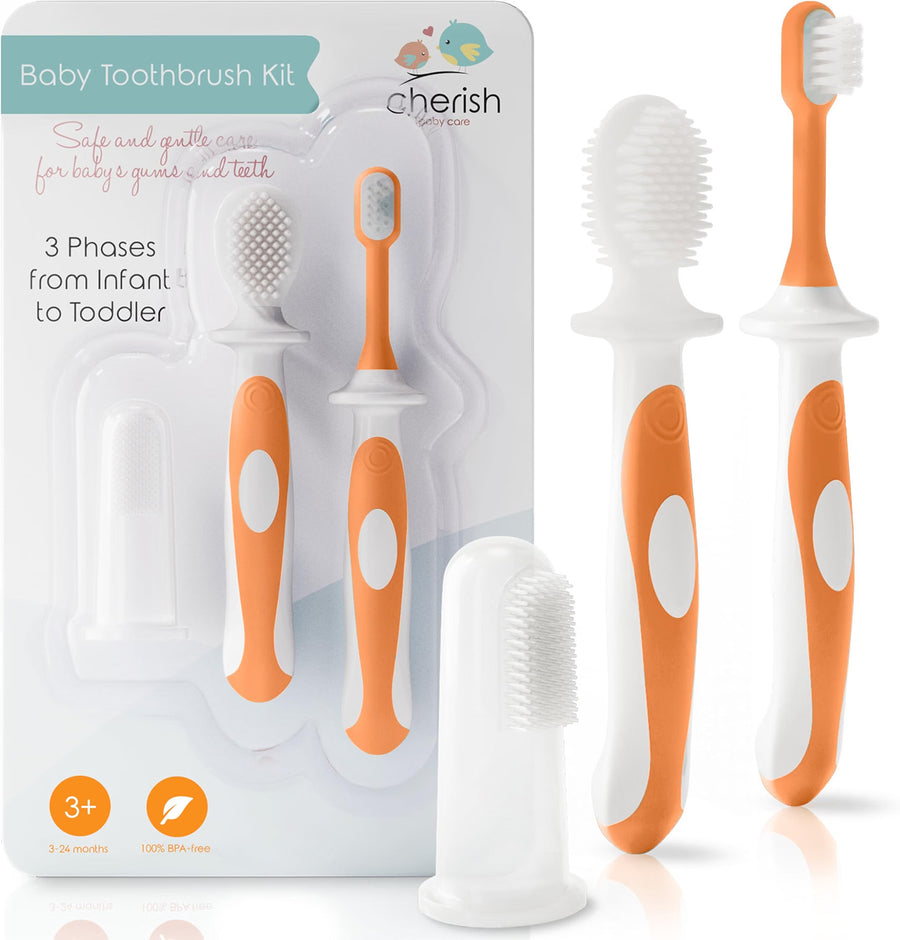 Cherish Baby Care Toddler Toothbrush 0-2 Years - Orange