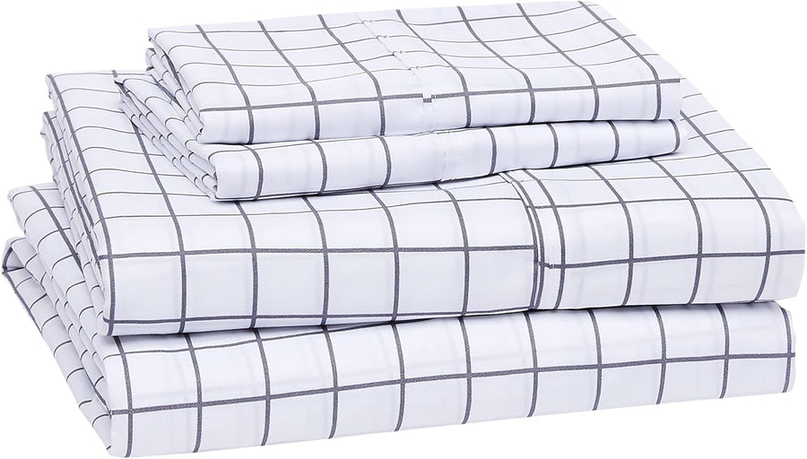 Amazon Basics - Queen size 3 piece Lightweight Super Soft Microfiber Duvet Cover Set with 16" Deep Pockets