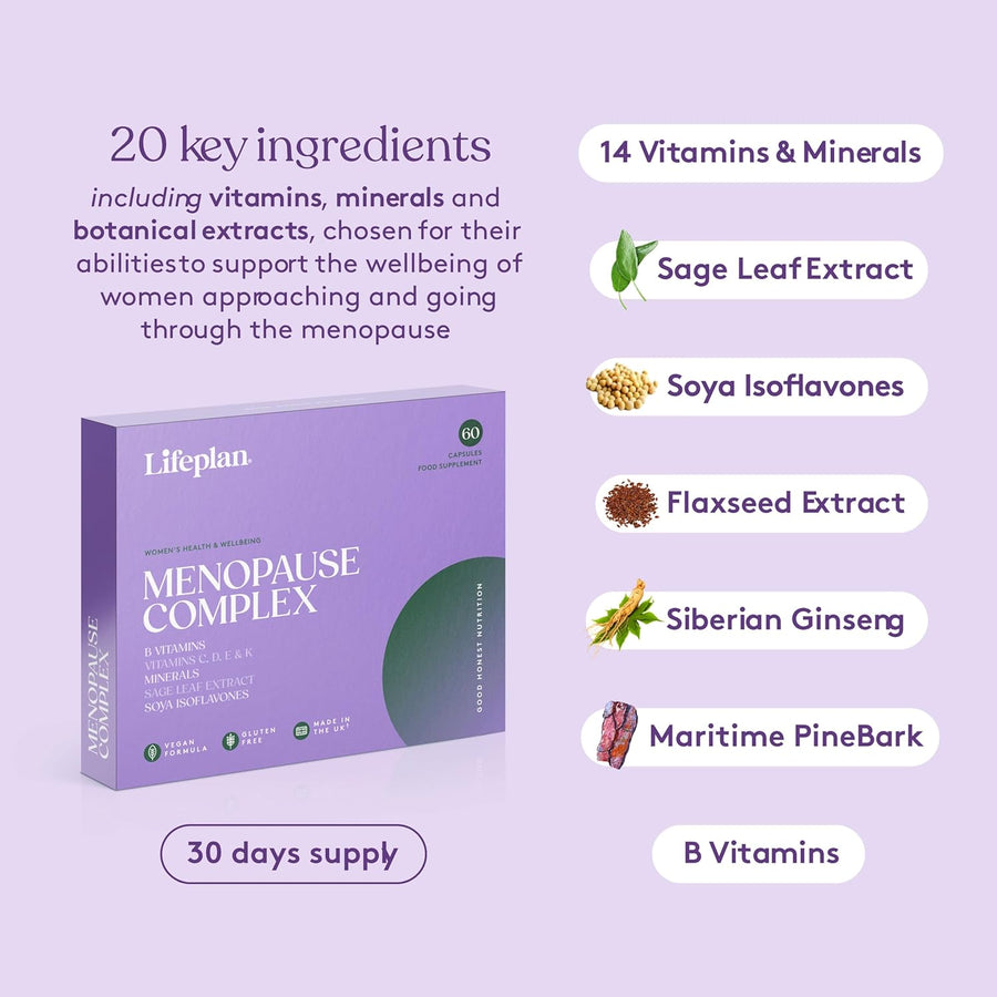 LIFEPLAN Menopause Complex 60 Capsules – Hormonal Balance