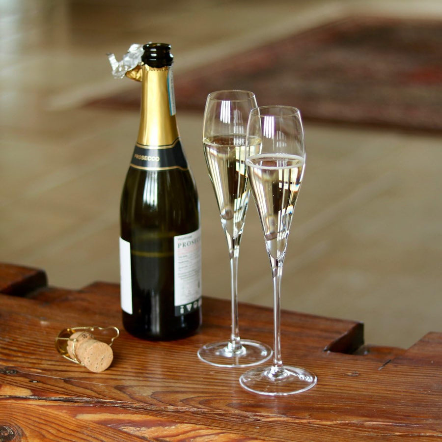 Lunar Oceans Crystal Champagne Flutes (Set of 2)