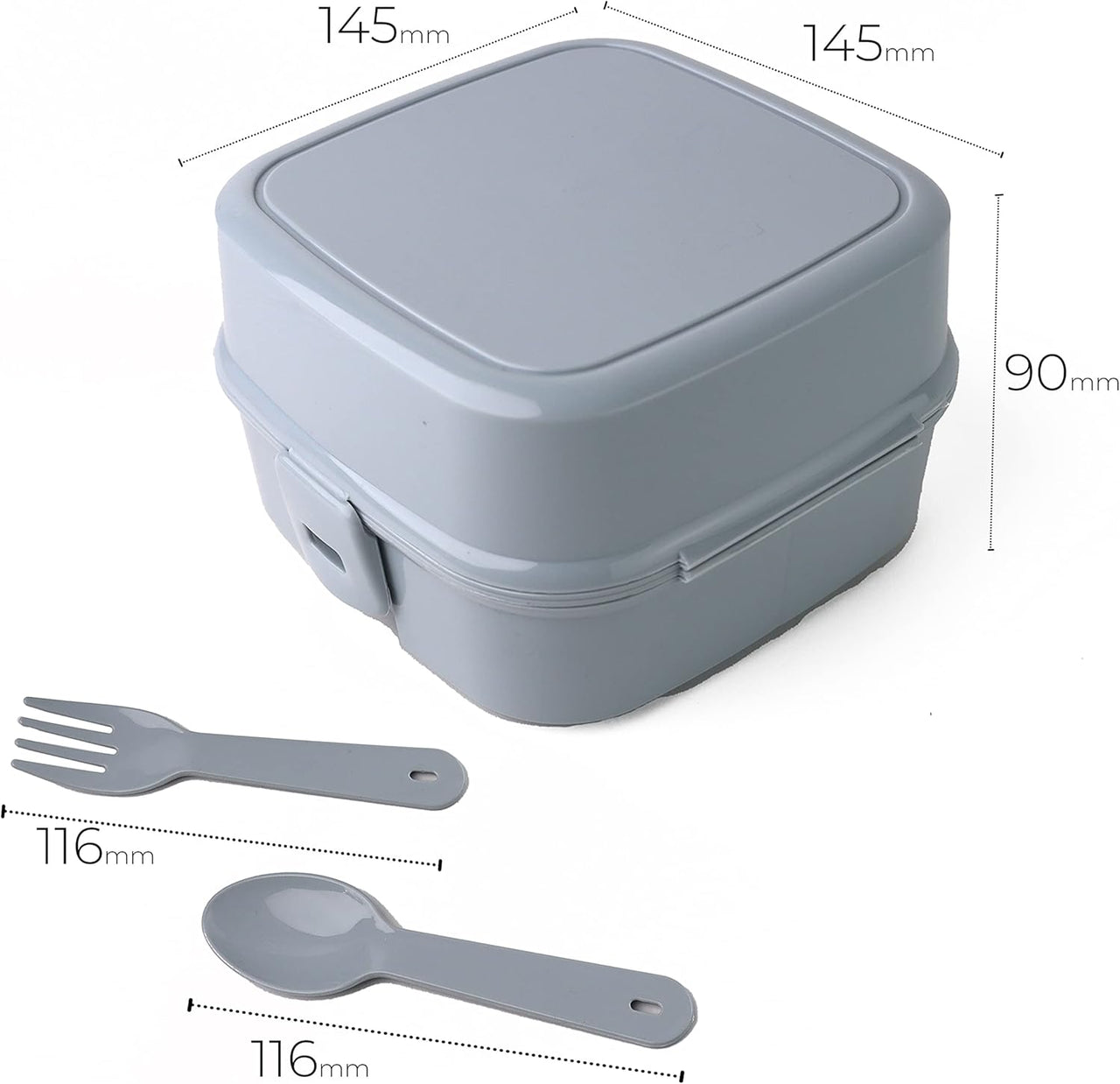 DIVCHI Portable Lunch Box for Kids & Adult (Light Grey)