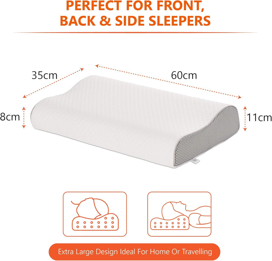 ComfyCozy Luxury Memory Foam Pillow And Silk Eye Mask