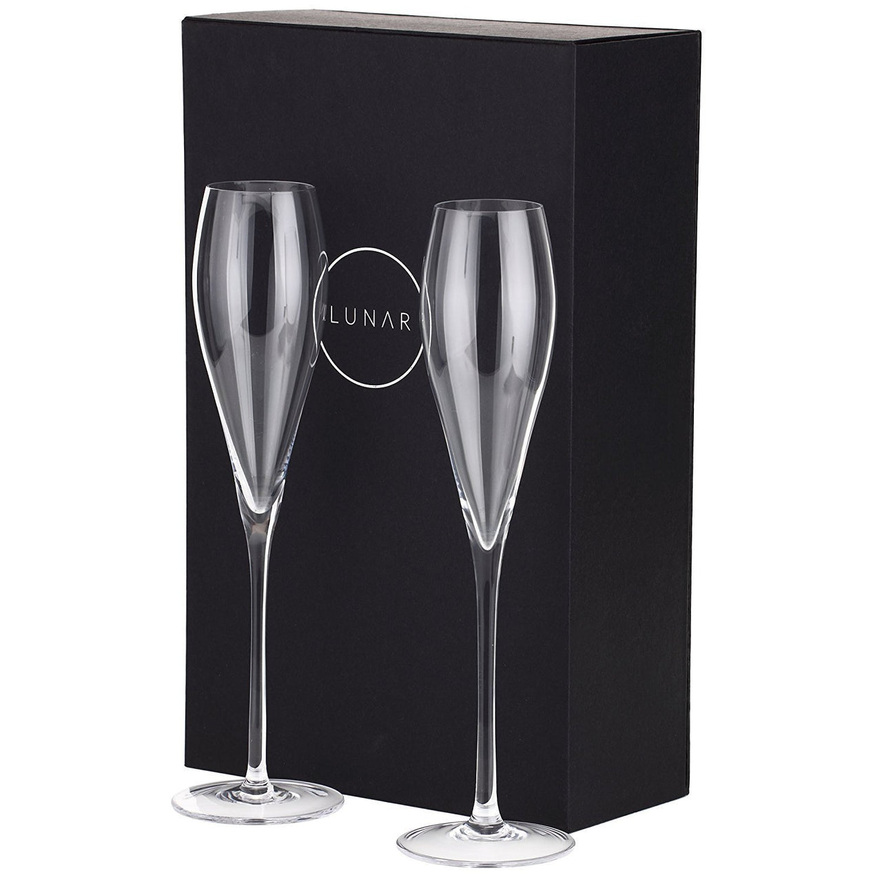 Lunar Oceans Crystal Champagne Flutes (Set of 2)