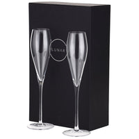 Lunar Oceans Crystal Champagne Flutes (Set of 2)