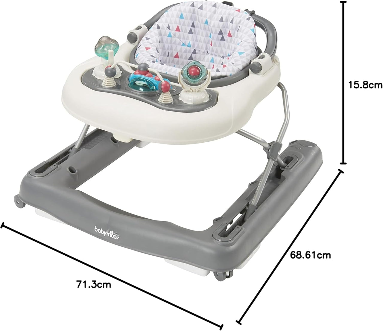 Babymoov Baby Walker 2-in-1 Evolutive, Compact & Musical - 9M+