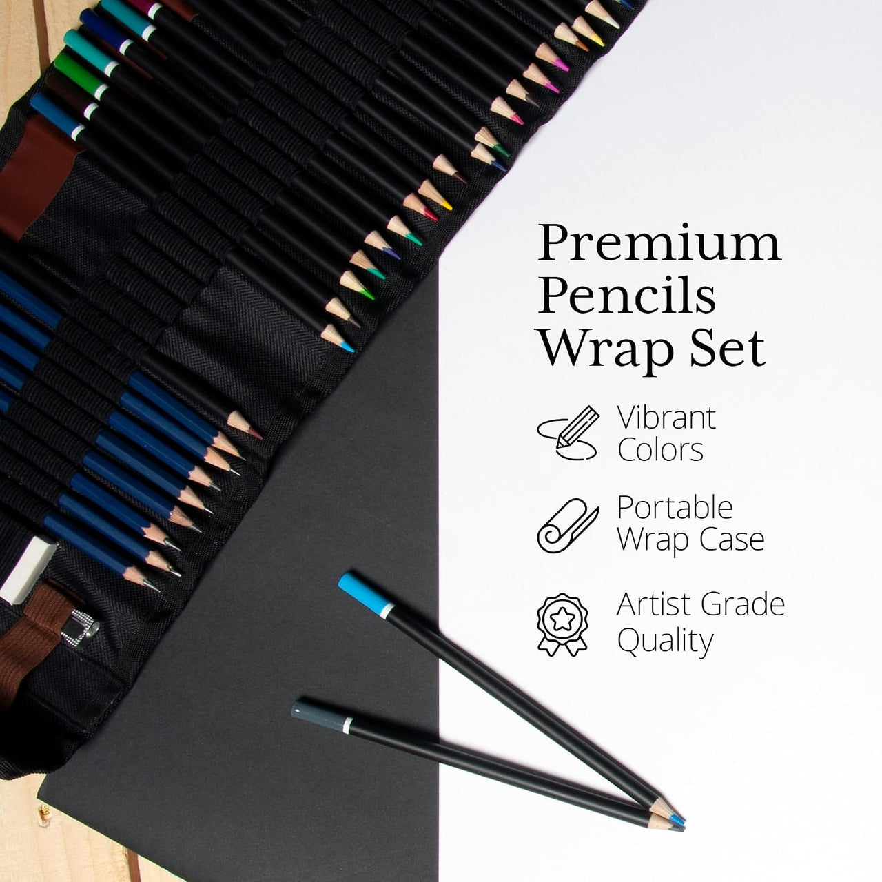 ARTISTIK Coloured Pencil Set 47 Pieces – 3.5mm Artist Grade Drawing & Sketching Pencils