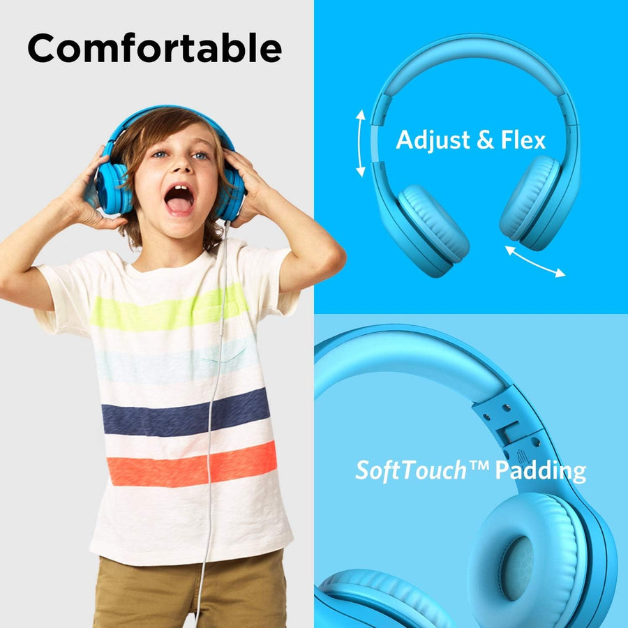 LilGadgets Connect+ Pro Wired Kids Headphones - Blue