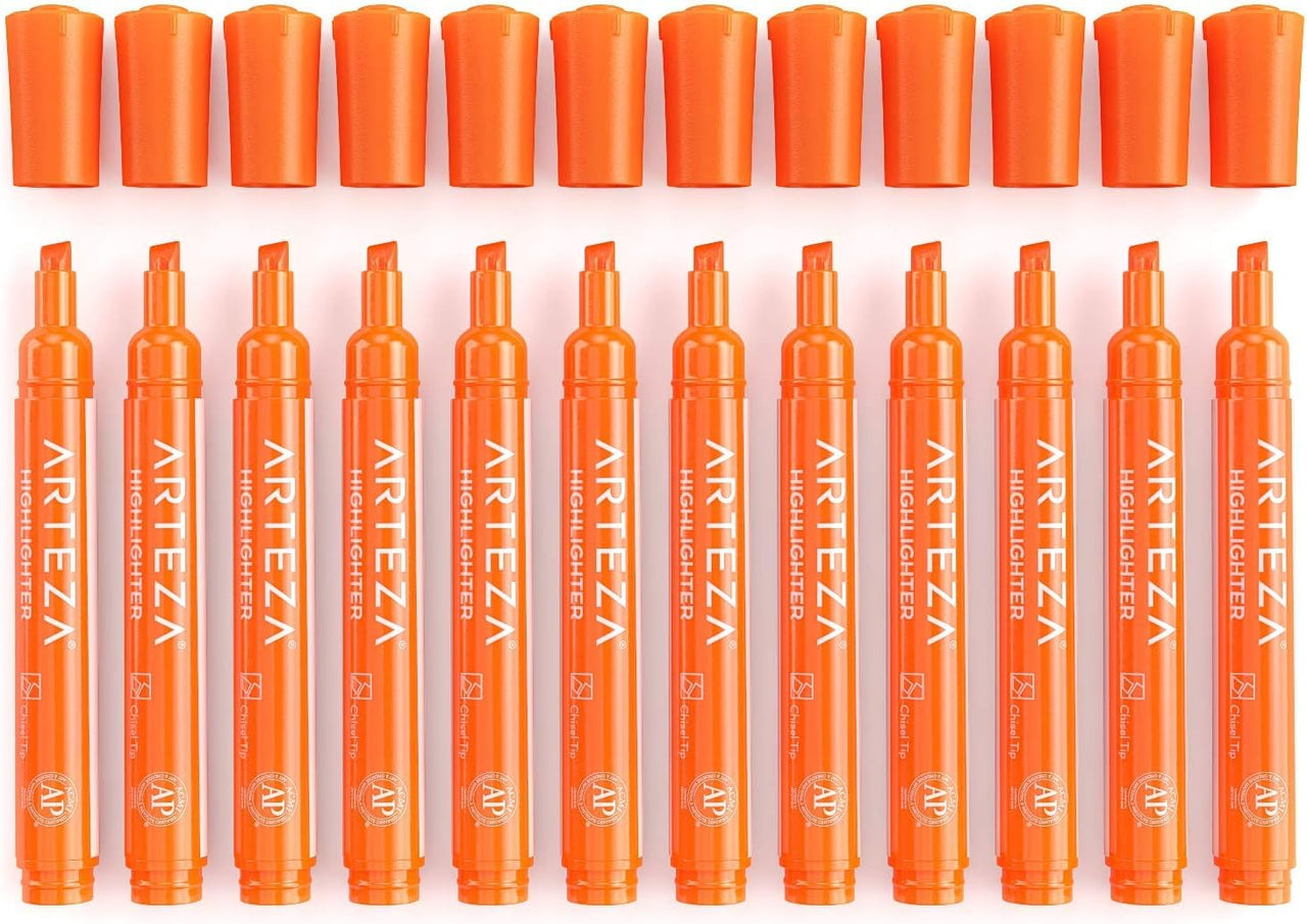 ARTEZA Orange Highlighter Pens - Set of 64