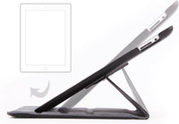 Thumbnail for Black Faux Leather Rotating iPad Case For Apple iPad 4|iPad 3