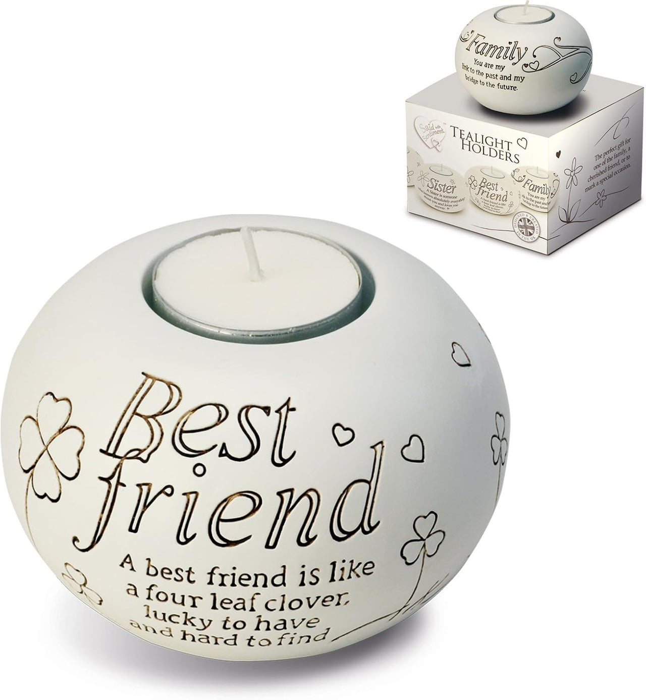 Said with sentiment Tealight Holder -  Best Friend