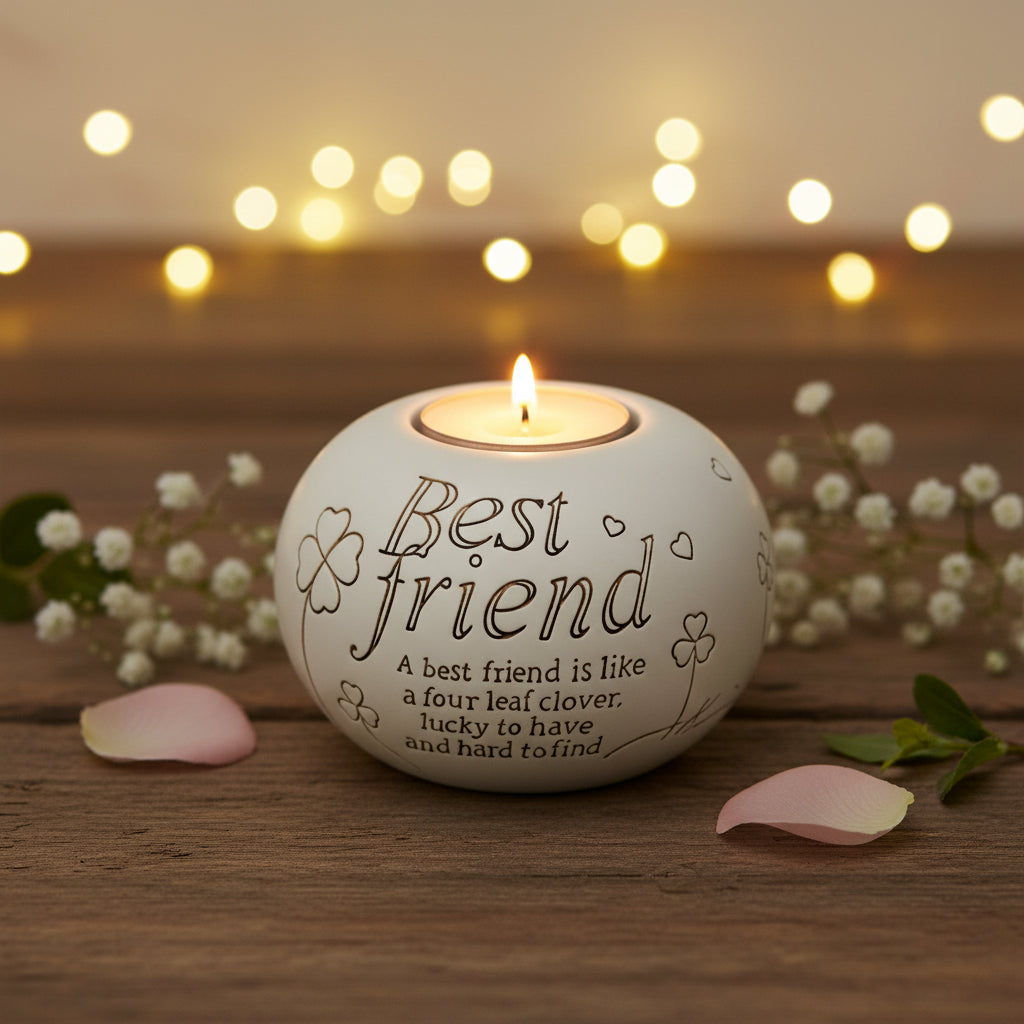 Said with sentiment Tealight Holder -  Best Friend