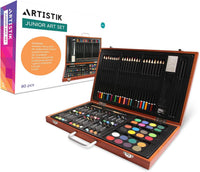 ARTISTIK 80 Piece Junior Art Set – Complete Kids Art Kit