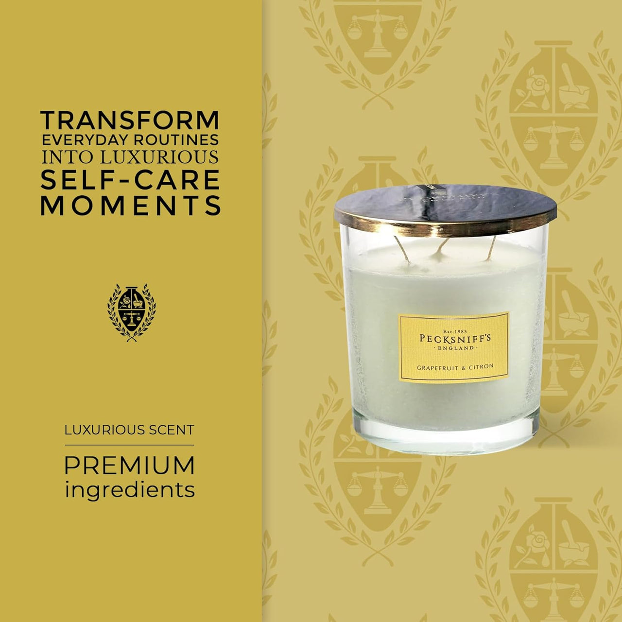 Pecksniffs Grapefruit & Citron Candle 3 Wick - 283g