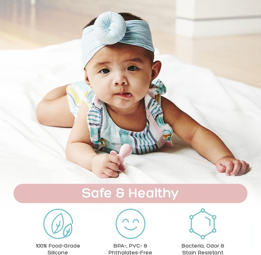 Grabease Silicone Spoons 2-Pack (Blush Pink)