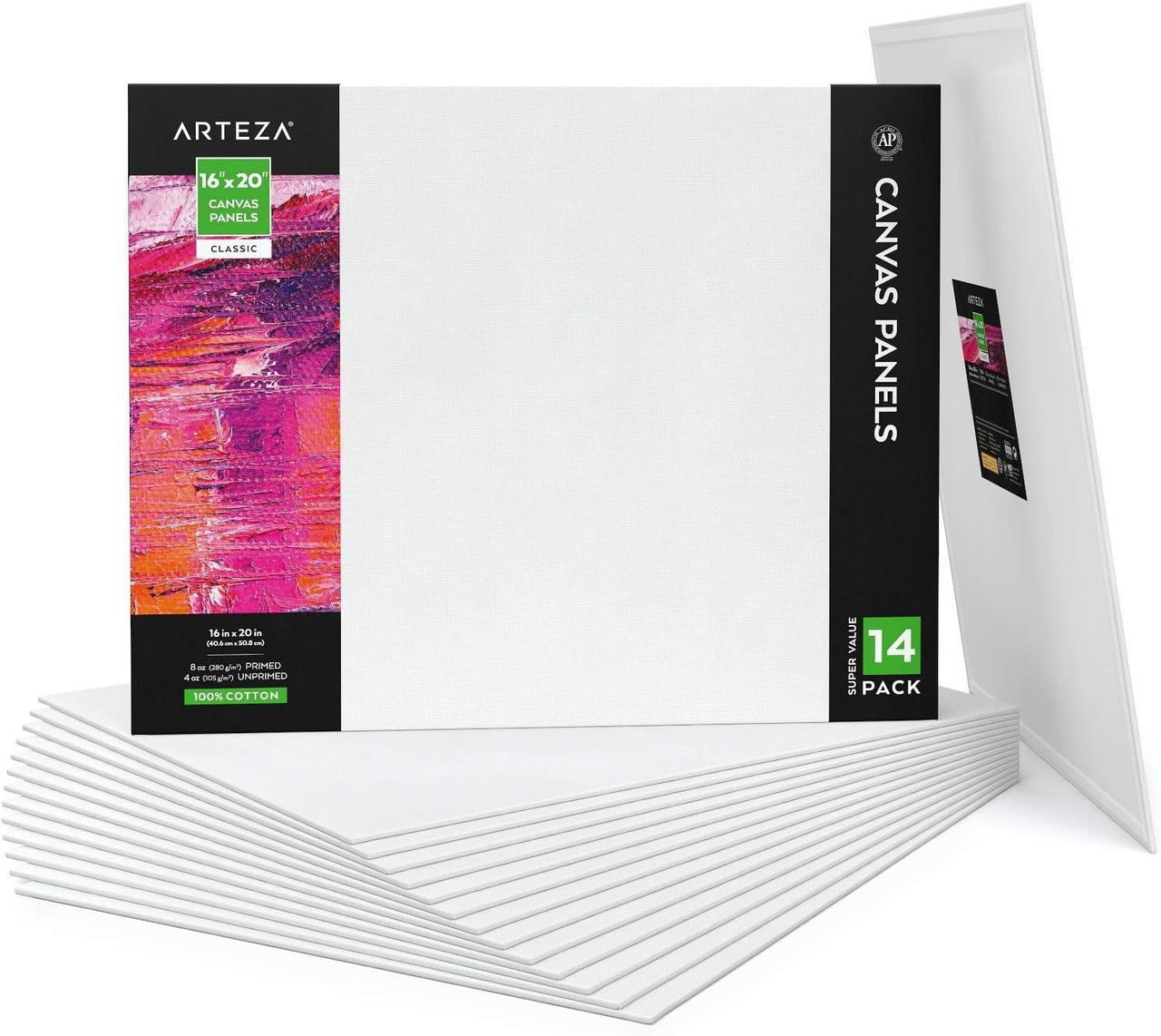 Arteza Paint Canvases - 16"x20" (40.6x50.8cm) - 14 Pack