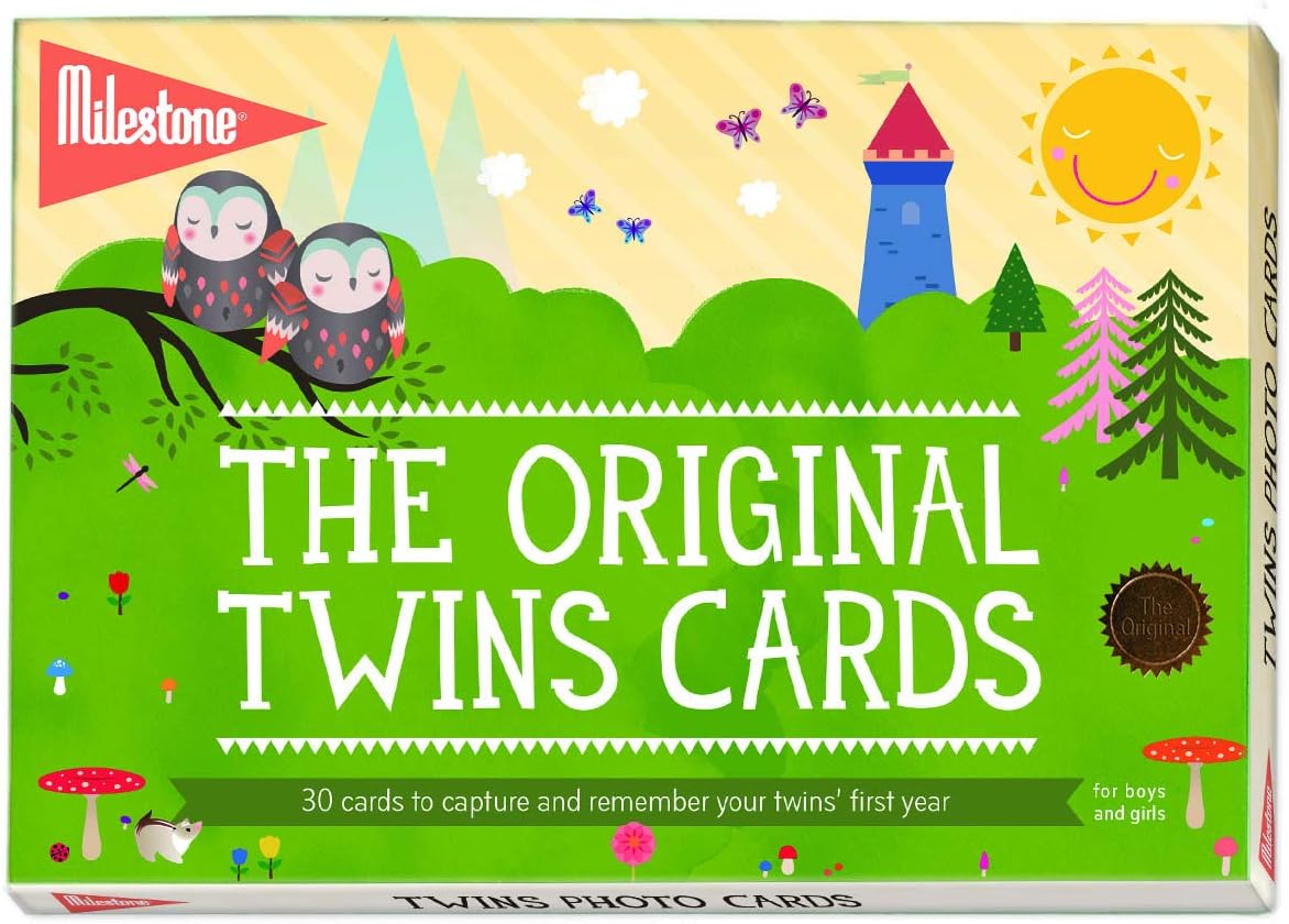 Milestone Baby Cards Twins