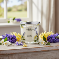 Pecksniff's Soy Wax Scented Candle Hyacinth & Jasmine 3 wick 550g