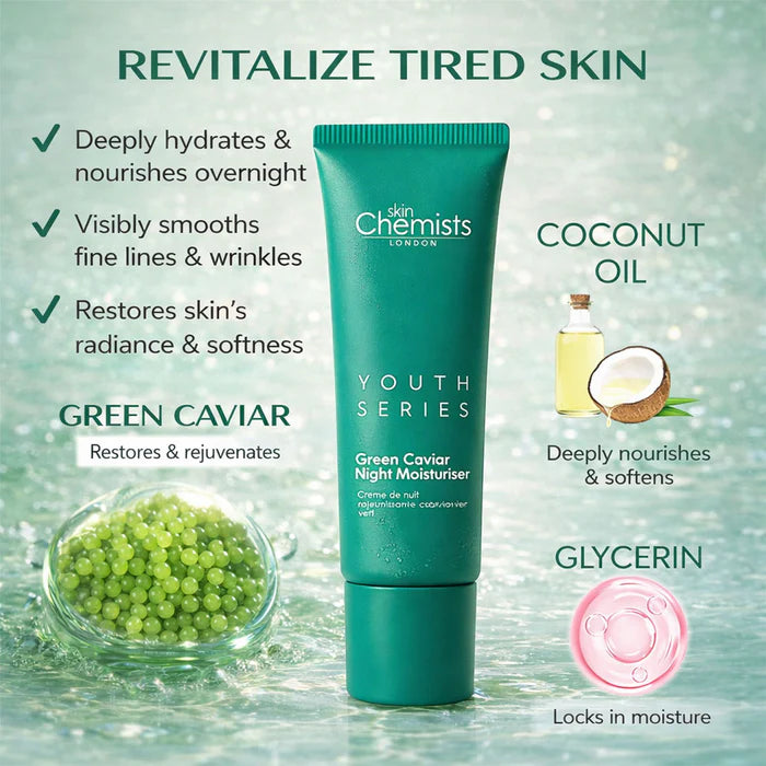 Skin Chemist Youth Series Green Caviar Night Moisturiser 50ml
