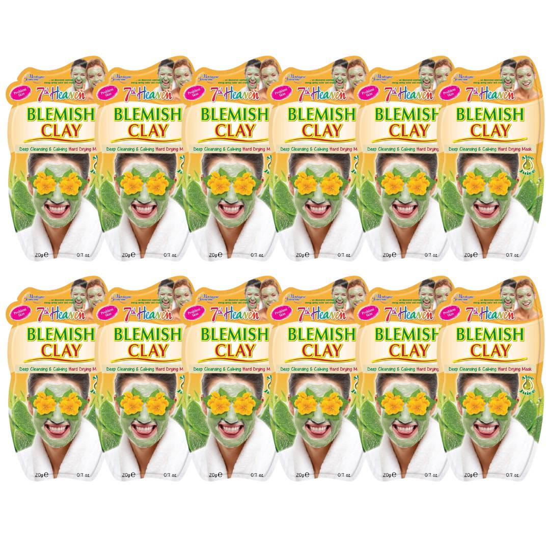 7th Heaven Blemish Clay Masks with Witch Hazel and Aloe Vera - 12 Pack - liquidation.store